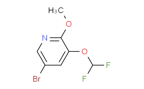 CAS No. 1241752-50-0, 5-Bromo-3-(difluoromethoxy)-2-methoxypyridine