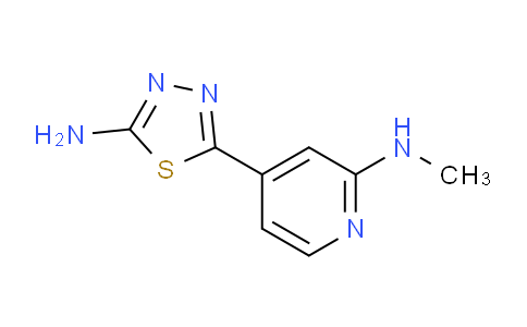 CAS No. 1240521-58-7, 5-(2-(Methylamino)pyridin-4-yl)-1,3,4-thiadiazol-2-amine