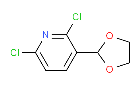 CAS No. 1485111-20-3, 2,6-Dichloro-3-(1,3-dioxolan-2-yl)pyridine