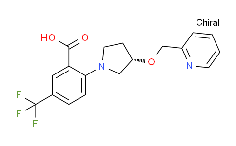 CAS No. 1515856-92-4, (S)-2-(3-(Pyridin-2-ylmethoxy)pyrrolidin-1-yl)-5-(trifluoromethyl)benzoic acid