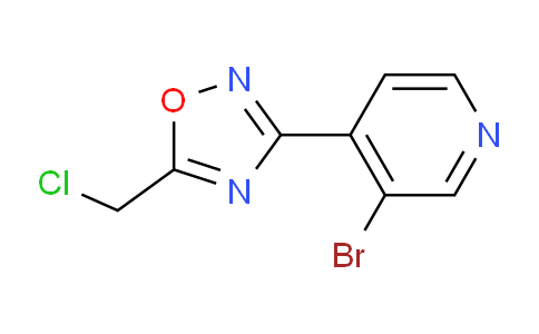 CAS No. 1373028-44-4, 3-(3-Bromopyridin-4-yl)-5-(chloromethyl)-1,2,4-oxadiazole