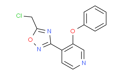 CAS No. 1956307-09-7, 5-(Chloromethyl)-3-(3-phenoxypyridin-4-yl)-1,2,4-oxadiazole