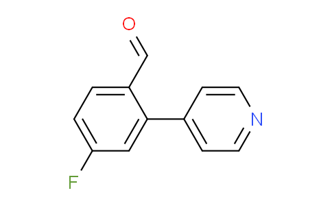 CAS No. 1214380-05-8, 4-Fluoro-2-(pyridin-4-yl)benzaldehyde
