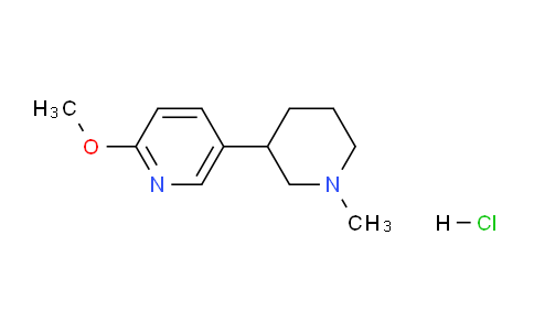 CAS No. 882864-94-0, 2-Methoxy-5-(1-methylpiperidin-3-yl)pyridine hydrochloride
