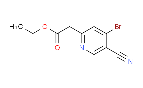 CAS No. 1807211-03-5, ethyl 2-(4-bromo-5-cyanopyridin-2-yl)acetate