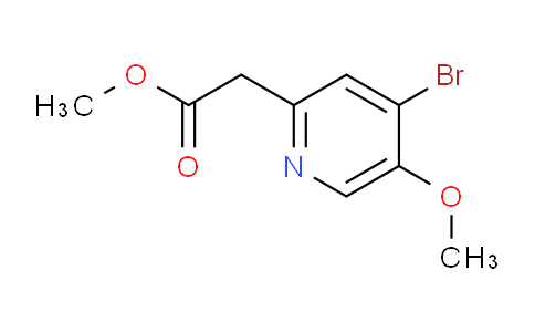 CAS No. 1256792-29-6, methyl 2-(4-bromo-5-methoxypyridin-2-yl)acetate