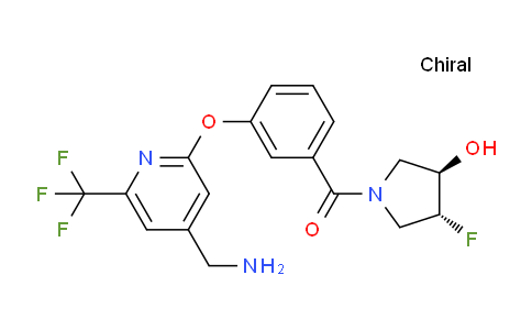 CAS No. 2007885-39-2, [3-[4-(aminomethyl)-6-(trifluoromethyl)pyridin-2-yl]oxyphenyl]-[(3R,4R)-3-fluoro-4-hydroxypyrrolidin-1-yl]methanone