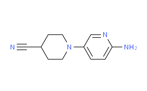 CAS No. 1800573-45-8, 1-(6-aminopyridin-3-yl)piperidine-4-carbonitrile