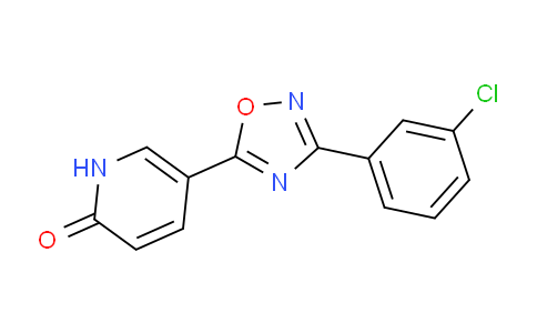 CAS No. 1223889-44-8, 5-[3-(3-chlorophenyl)-1,2,4-oxadiazol-5-yl]-1H-pyridin-2-one