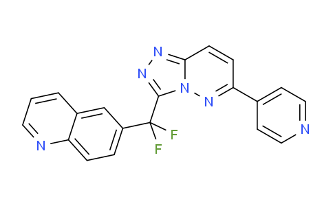 CAS No. 943540-74-7, 6-[difluoro-(6-pyridin-4-yl-[1,2,4]triazolo[4,3-b]pyridazin-3-yl)methyl]quinoline
