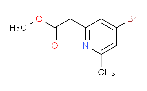 CAS No. 1805567-32-1, methyl 2-(4-bromo-6-methylpyridin-2-yl)acetate