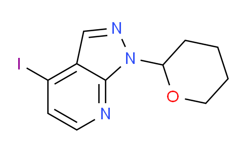 CAS No. 2204460-55-7, 4-Iodo-1-(tetrahydro-2H-pyran-2-yl)-1H-pyrazolo[3,4-b]pyridine