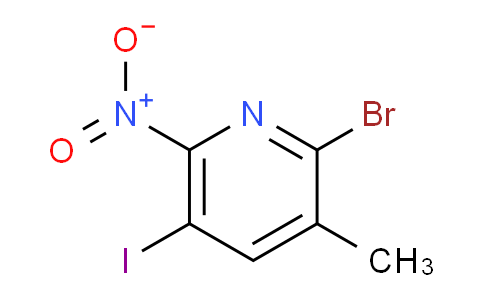CAS No. 853207-10-0, Pyridine, 2-bromo-5-iodo-3-methyl-6-nitro-