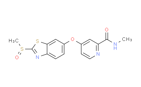 CAS No. 953770-87-1, 2-Pyridinecarboxamide, N-methyl-4-[[2-(methylsulfinyl)-6-benzothiazolyl]oxy]-