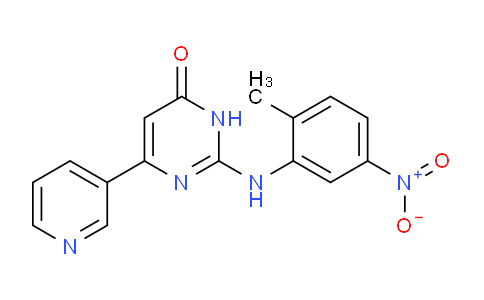 CAS No. 1026747-43-2, 2-(2-methyl-5-nitroanilino)-4-pyridin-3-yl-1H-pyrimidin-6-one