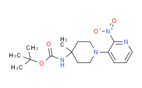 CAS No. 1874279-39-6, tert-butyl (4-methyl-1-(2-nitropyridin-3-yl)piperidin-4-yl)carbamate