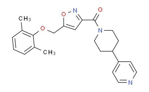 CAS No. 1065506-69-5, [5-[(2,6-dimethylphenoxy) methyl]-1,2-oxazol-3-yl]-(4-pyridin-4-ylpiperidin-1-yl)methanone