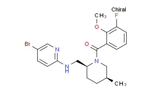 CAS No. 1191044-58-2, [(2S,5S)-2-[[(5-bromopyridin-2-yl)amino]methyl]-5-methylpiperidin-1-yl]-(3-fluoro-2-methoxyphenyl)methanone