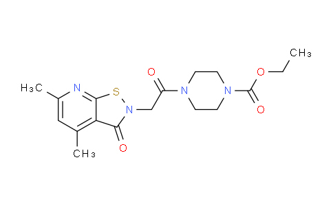 CAS No. 902589-96-2, ethyl 4-[2-(4,6-dimethyl-3-oxo-[1,2]thiazolo[5,4-b]pyridin-2-yl)acetyl]piperazine-1-carboxylate