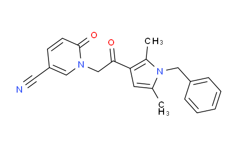 CAS No. 1449747-00-5, 1-[2-(1-Benzyl-2,5-dimethyl-1H- pyrrol-3-yl)-2-oxo-ethyl]-6-oxo- 1,6-dihydro-pyridine-3-carbonitrile