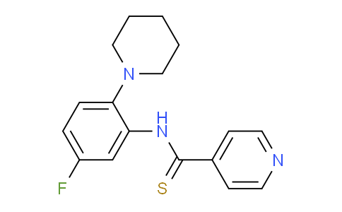 CAS No. 1113044-49-7, N-(5-fluoro-2-(piperidin-1-yl) phenyl)pyridine-4-carbothioamide