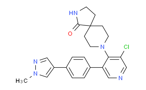 CAS No. 1661839-45-7, 8-{3-Chloro-5-[4-(1-methyl-1H-pyrazol-4-yl)-phenyl]- pyridin-4-yl}-2,8-diaza-spiro[4.5]decan-1-one