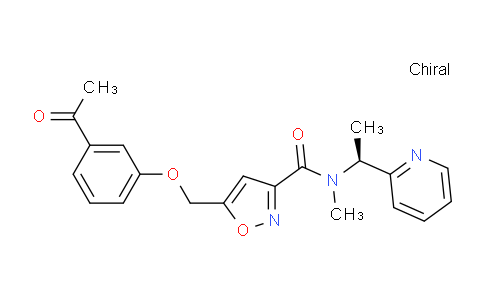 CAS No. 1623481-80-0, 5-[(3-Acetylphenoxy)methyl]-N-methyl-N-[(1S)-1-pyridin-2-ylethyl]-1,2-oxazole-3-carboxamide