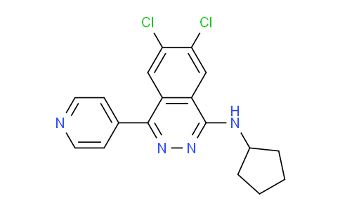 CAS No. 1982372-88-2, 6,7-dichloro-N-cyclopentyl-4-(pyridin-4-yl)phthalazin-1-amine
