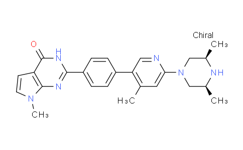 CAS No. 1645286-75-4, 2-(4-(6-((3S,5R)-3,5-Dimethylpiperazin-1-yl)-4-methylpyridin-3-yl)phenyl)-7-methyl-3Hpyrrolo[2,3-d]pyrimidin-4(7H)-one