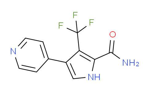 CAS No. 1629633-48-2, 4-(Pyridin-4-yl)-3-(trifluoromethyl)-1H-pyrrole-2- carboxamide