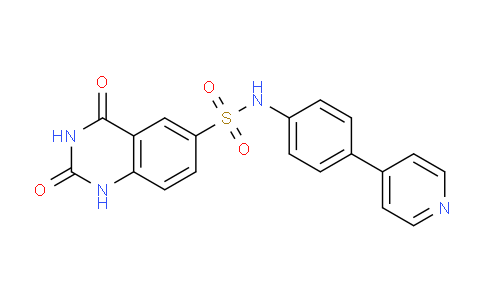 CAS No. 2190502-57-7, 2,4-Dioxo-N-[4-(4-pyridyl)phenyl]-1H-quinazoline-6- sulfonamide