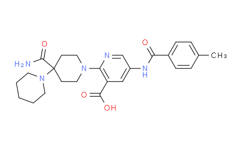 CAS No. 1358488-78-4, 2-(4'-Carbamoyl-[1,4'-bipiperidin]-1'-yl)-5-(4- methylbenzamido)nicotinic acid