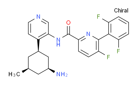 CAS No. 1210608-43-7, N-(4-((1R,3S,5S)-3-Amino-5-methylcyclohexyl)pyridin-3- yl)-6-(2,6-difluorophenyl)-5-fluoropicolinamide