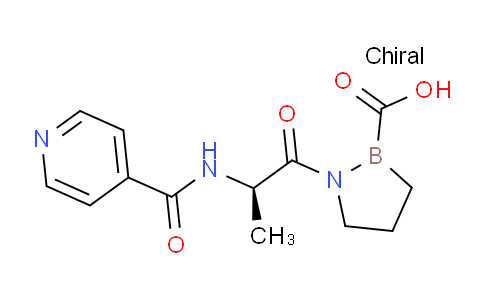 CAS No. 1432499-49-4, N-(Pyridine-4-carbonyl)-(R)-alaninyl-(R)-boroproline