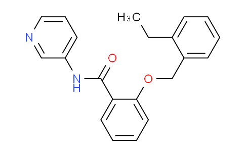 CAS No. 1883528-69-5, 2-((2-Ethylbenzyl)oxy)-N-(pyridin-3-yl)benzamide