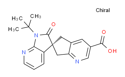 CAS No. 1455358-16-3, (6S)-1'-tert-butyl-2'-oxospiro[5,7-dihydrocyclopenta[b]pyridine-6,3'-pyrrolo[2,3-b]pyridine]-3-carboxylic acid
