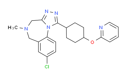 CAS No. 1228088-30-9, 8-chloro-5-methyl-1-(4-pyridin-2-yloxycyclohexyl)-4,6-dihydro-[1,2,4]triazolo[4,3-a][1,4]benzodiazepine