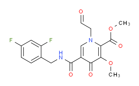 CAS No. 1646862-09-0, 5-[[[(2,4-Difluorophenyl)methyl]amino]carbonyl]-1,4-dihydro-3-methoxy-4-oxo-1-(2-oxoethyl)-2-pyridinecarboxylic Acid Methyl Ester