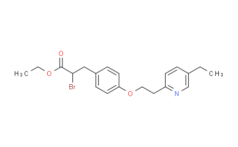 CAS No. 881847-12-7, ethyl 2-bromo-3-(4-(2-(5-ethylpyridin-2-yl)ethoxy)phenyl)propanoate