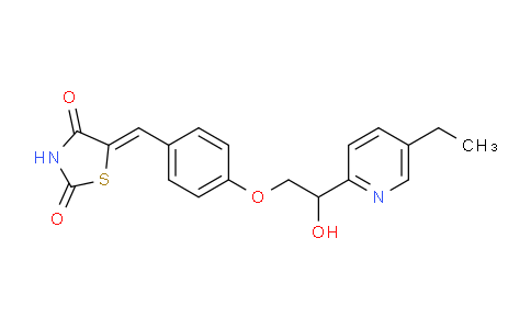 CAS No. 471295-99-5, (Z)-5-(4-(2-(5-ethylpyridin-2-yl)-2-hydroxyethoxy)benzylidene)thiazolidine-2,4-dione
