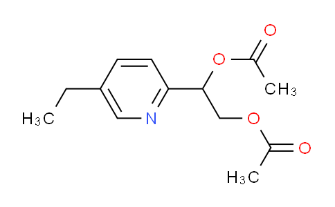 CAS No. 646519-86-0, 1-(5-ethylpyridin-2-yl)ethane-1,2-diyl diacetate