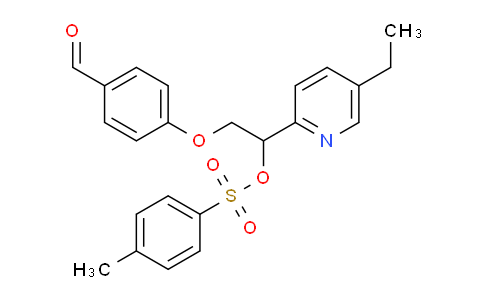 CAS No. 646520-00-5, 1-(5-ethylpyridin-2-yl)-2-(4-formylphenoxy)ethyl 4-methylbenzenesulfonate