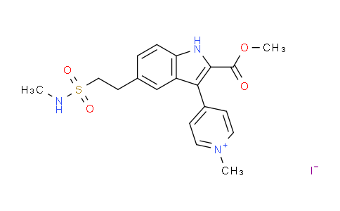 CAS No. 874583-35-4, Pyridinium, 4-[2-(methoxycarbonyl)-5-[2-[(methylamino)sulfonyl]ethyl]-1H-indol-3-yl]-1-methyl-, iodide (1:1)