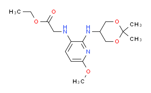 CAS No. 1075237-93-2, ethyl (2-((2,2-dimethyl-1,3-dioxan-5-yl)amino)-6-methoxypyridin-3-yl)glycinate