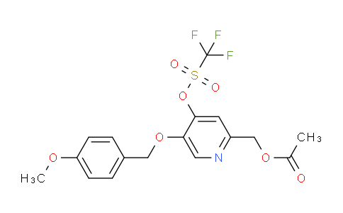 CAS No. 724788-78-7, (5-((4-methoxybenzyl)oxy)-4-(((trifluoromethyl)sulfonyl)oxy)pyridin-2-yl)methyl acetate