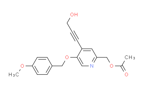 CAS No. 724790-37-8, (4-(3-hydroxyprop-1-yn-1-yl)-5-((4-methoxybenzyl)oxy)pyridin-2-yl)methyl acetate