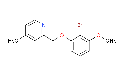 CAS No. 1398696-72-4, 2-((2-bromo-3-methoxyphenoxy)methyl)-4-methylpyridine