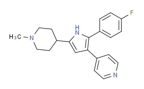 CAS No. 188343-77-3, Pyridine, 4-[2-(4-fluorophenyl)-5-(1-methyl-4-piperidinyl)-1H-pyrrol-3-yl]-