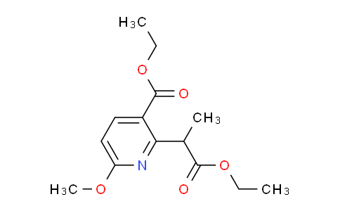 CAS No. 1003589-78-3, 2-Pyridineacetic acid, 3-(ethoxycarbonyl)-6-methoxy-α-methyl-, ethyl ester