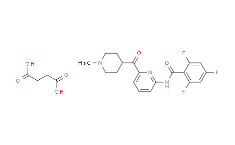 CAS No. 439239-92-6, butanedioic acid;2,4,6-trifluoro-N-[6-(1-methylpiperidine-4-carbonyl)pyridin-2-yl]benzamide